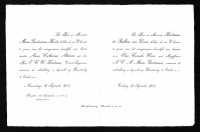 Huwelijksaankondiging A.C.A. MG en E.C.U. Hartman (1907)